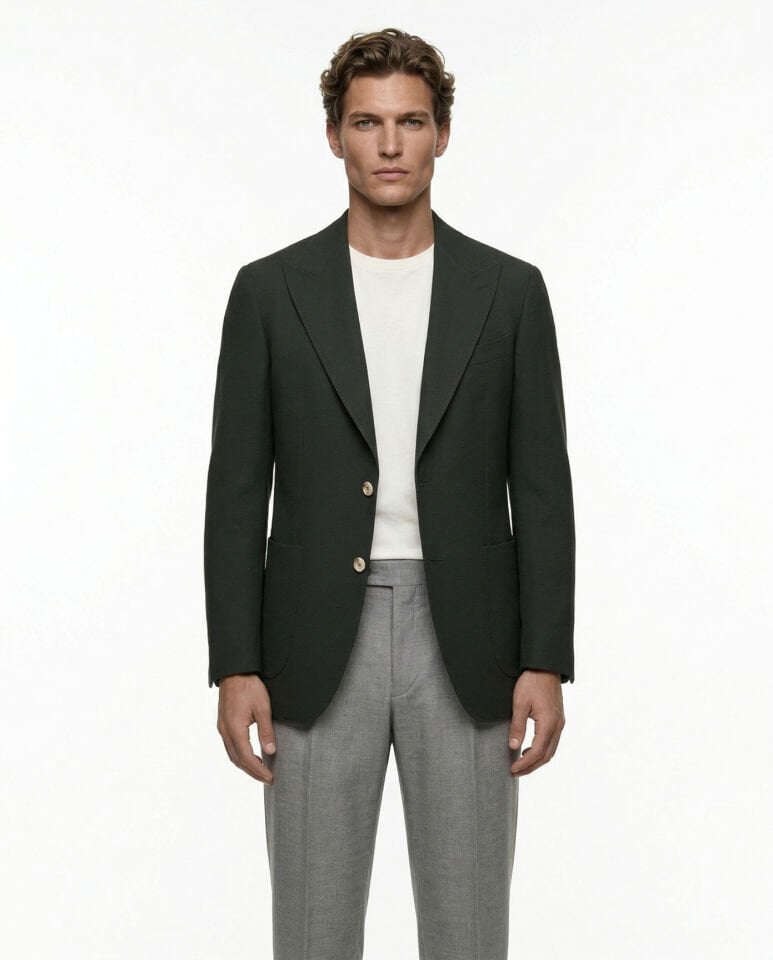 Grid Ceket Haki - 46