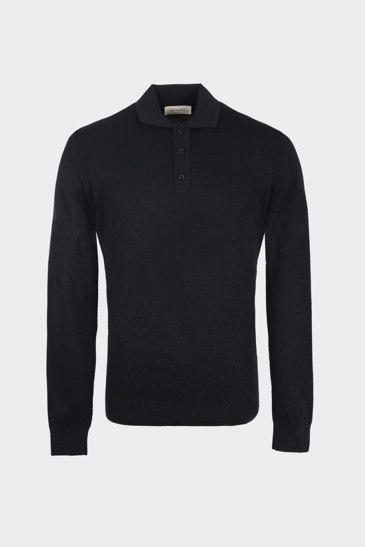 Düğm. Polo Yaka Triko Siyah - XXL