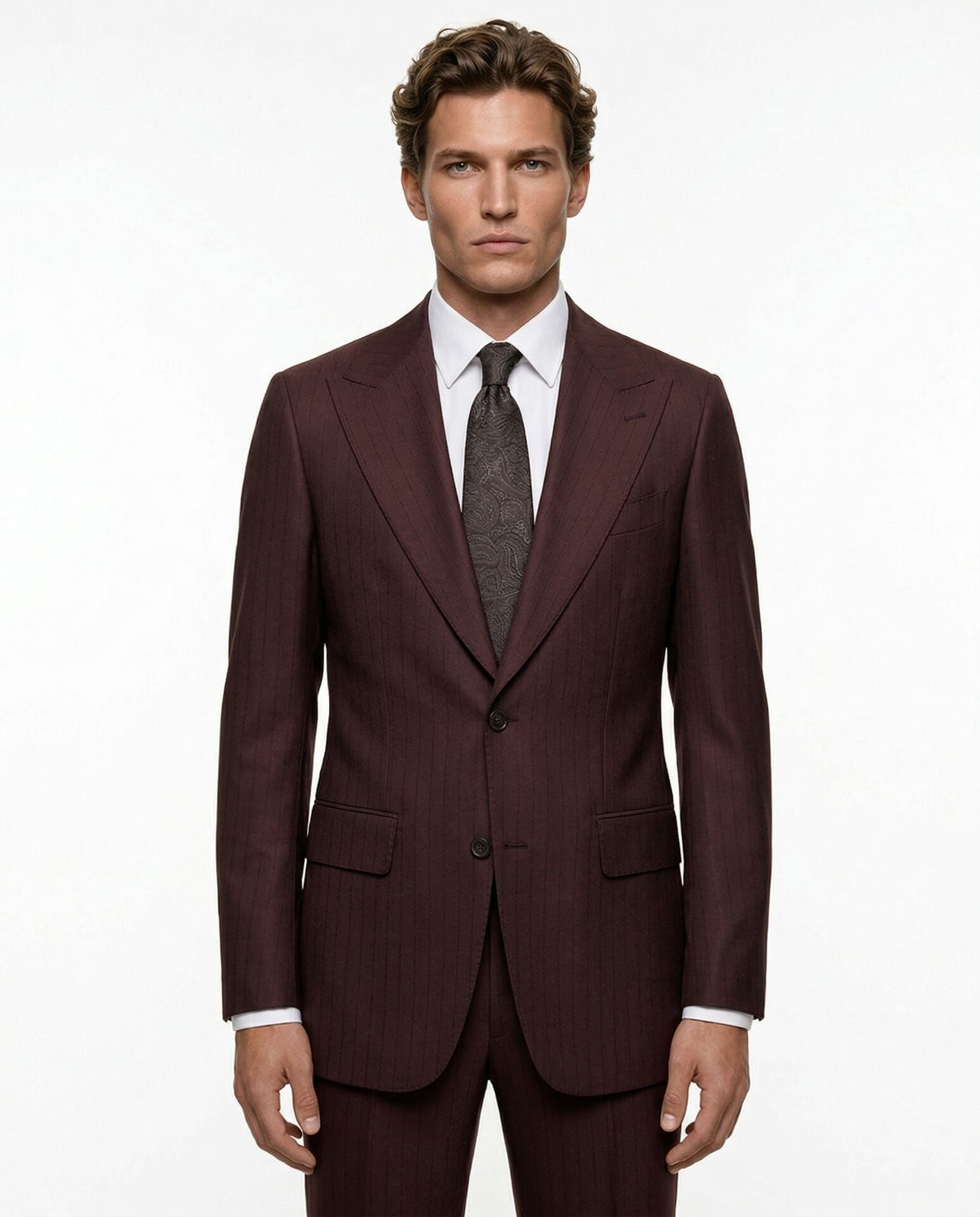 Manly Takım Elbise Bordo - 58