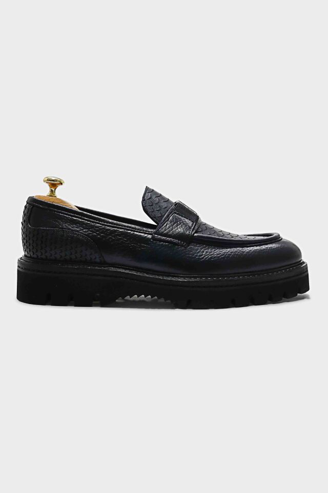 Loafer Ayakkabı Lacivert Floter Anaconda - 43