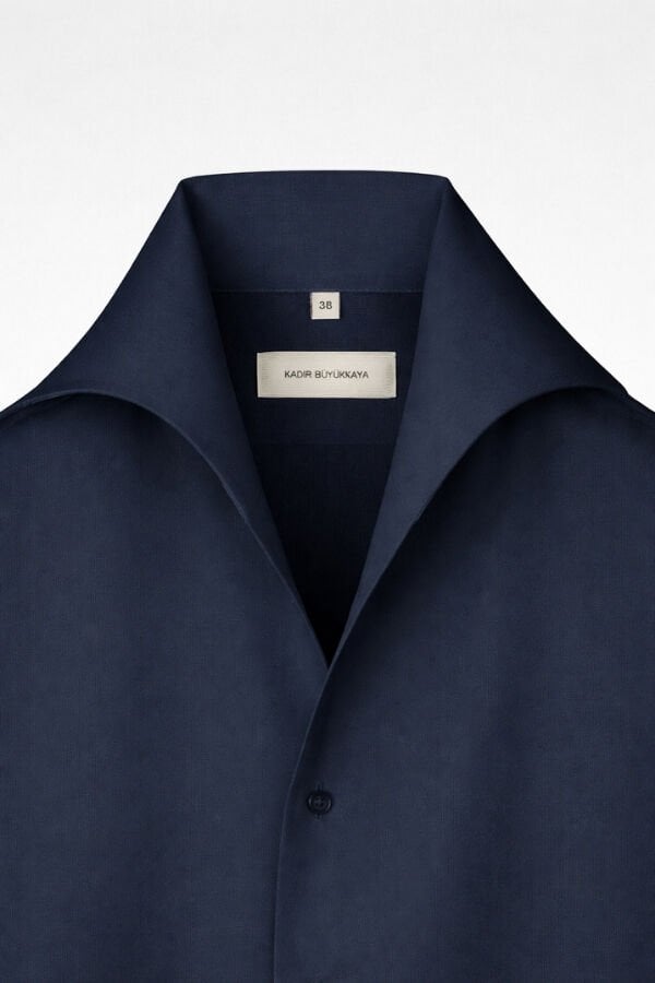 Sicilya Americano Yaka Gömlek Lacivert - 44