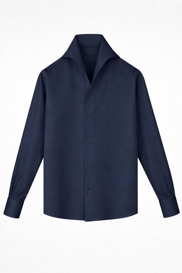 Sicilya Americano Yaka Gömlek Lacivert - 44