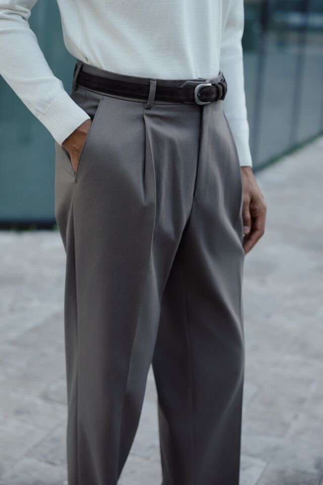 Tokyo Modern Fit Pantolon Vizon - 48