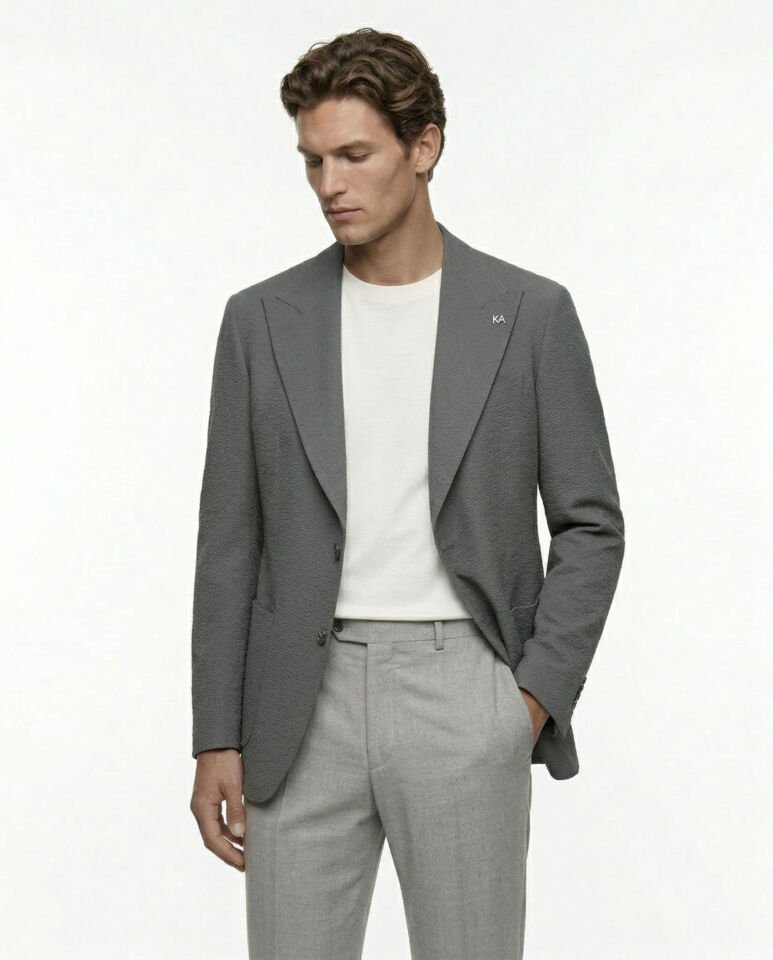 Grid Ceket Antrasit - 46