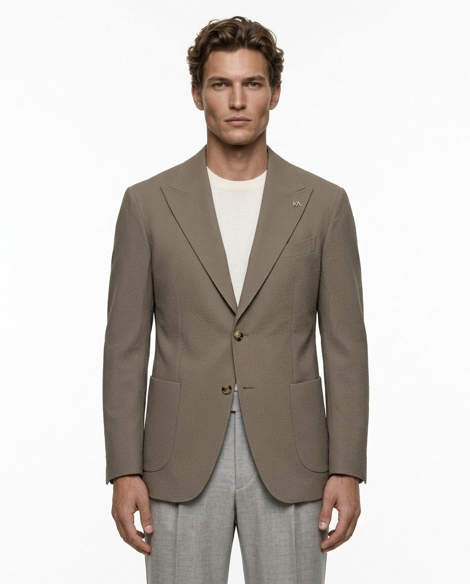 Grid Ceket Taş - 46