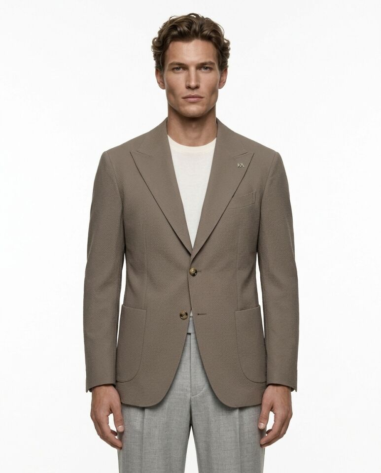 Grid Ceket Taş - 48