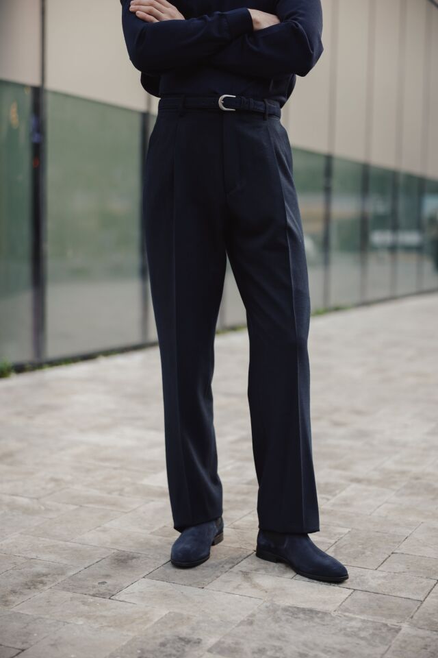 Soho Modern Fit Pantolon Lacivert - 48