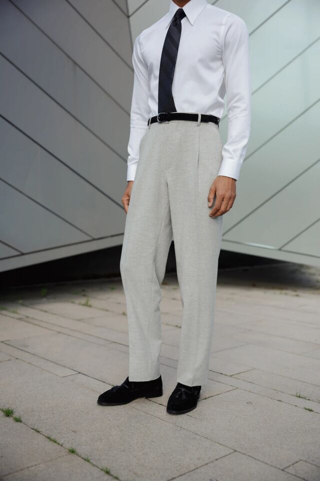 Soho Modern Fit Pantolon Gri - 44