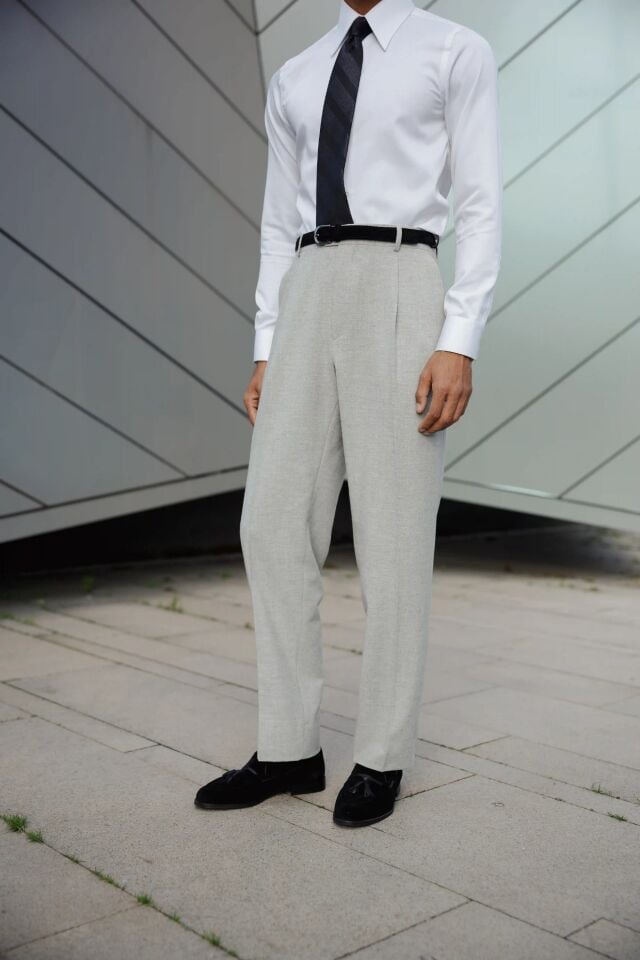 Soho Modern Fit Pantolon Gri - 44