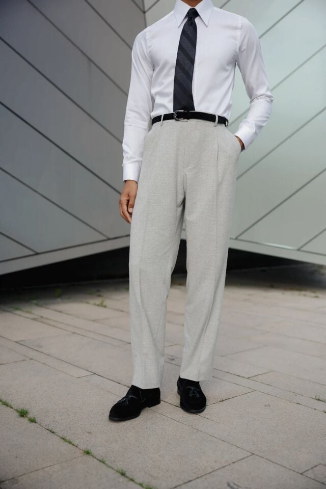 Soho Modern Fit Pantolon Gri - 46