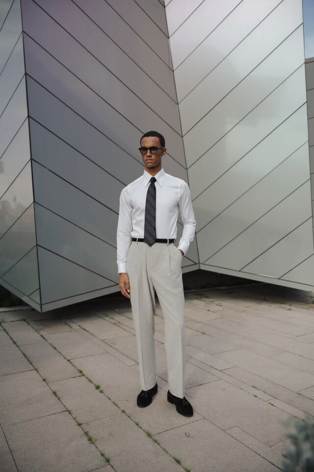 Soho Modern Fit Pantolon Gri - 48