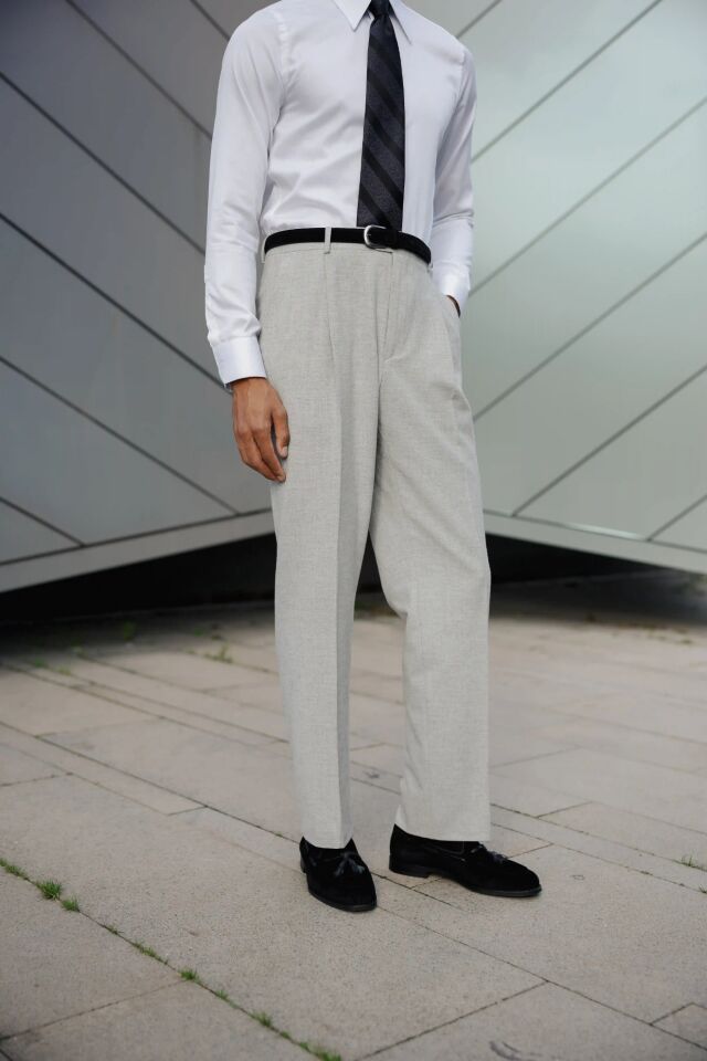 Soho Modern Fit Pantolon Gri - 48