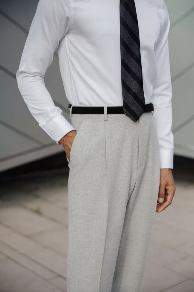 Soho Modern Fit Pantolon Gri - 50