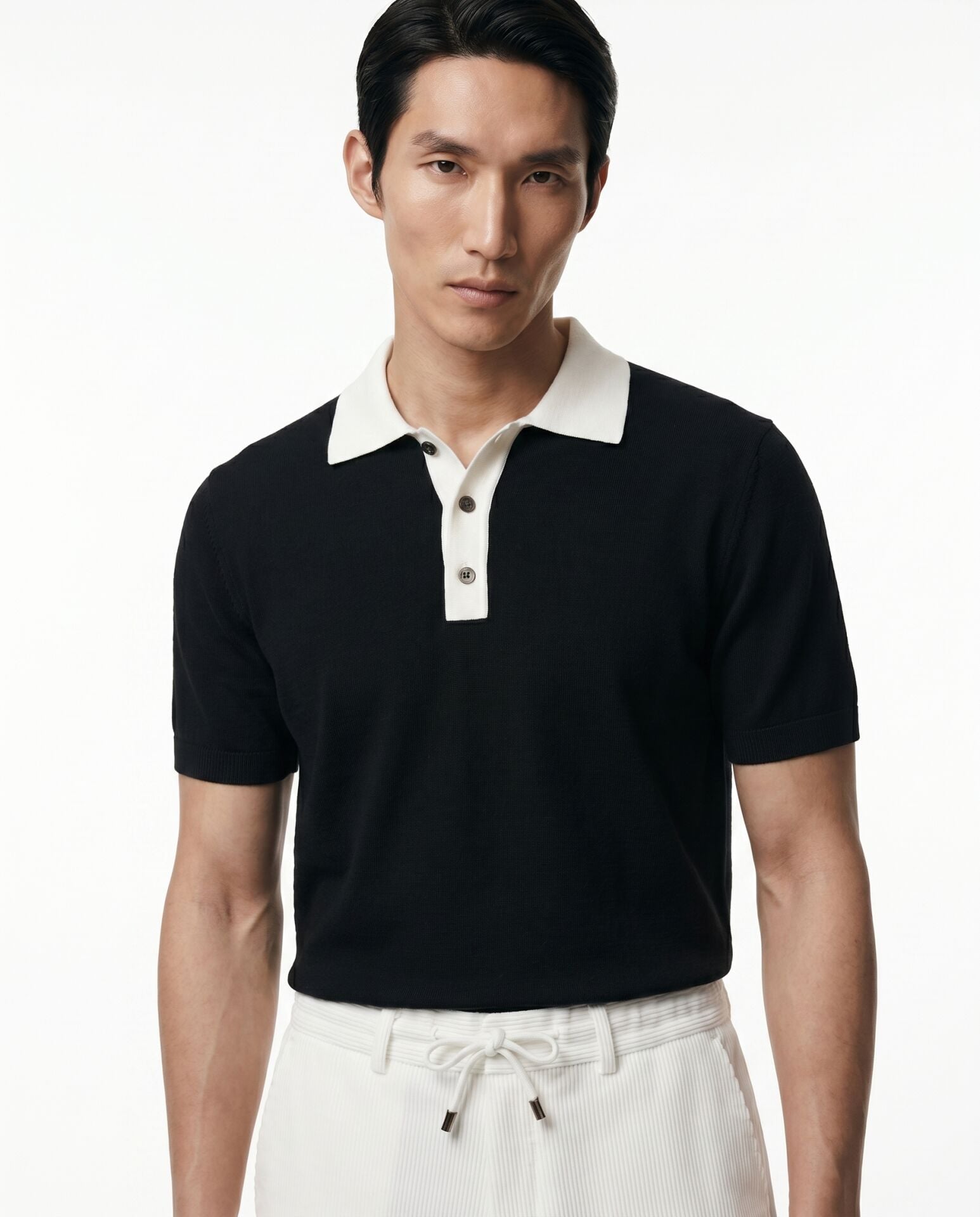 Core Knit Triko T-Shirt Siyah - XXL