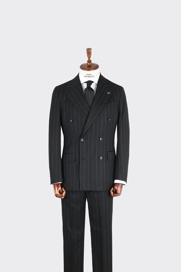 Kruvaze Takım Elbise Siyah - 52