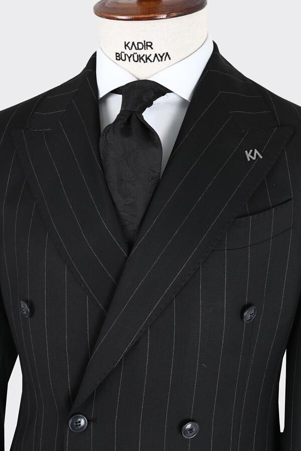 Kruvaze Takım Elbise Siyah - 52