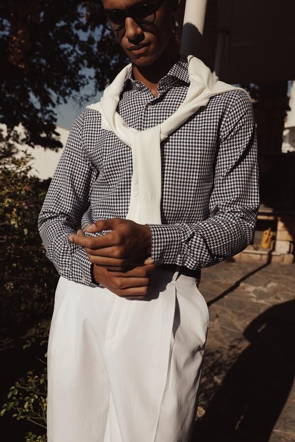 Palermo İtalyan Yaka Gömlek Kahverengi - 40