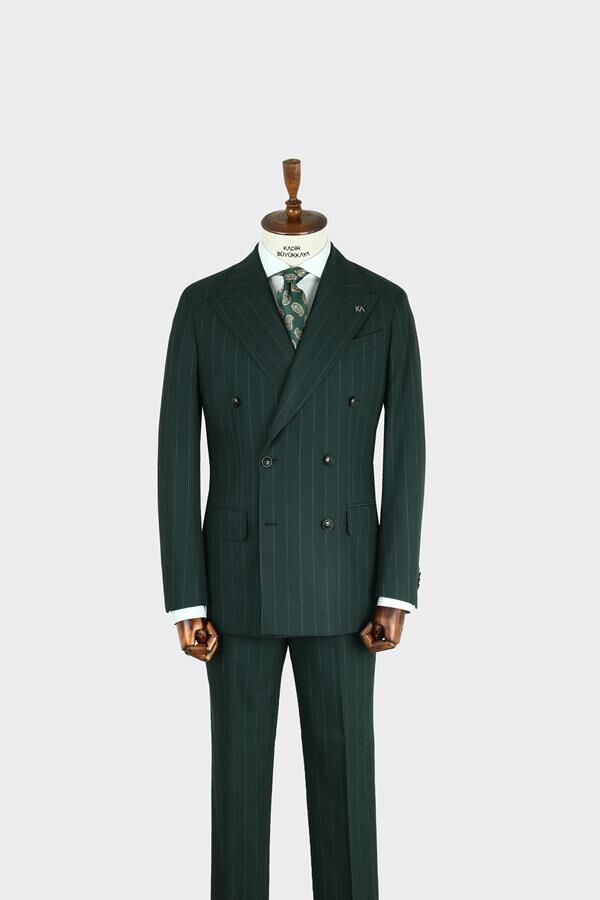 Kruvaze Takım Elbise Yeşil - 48