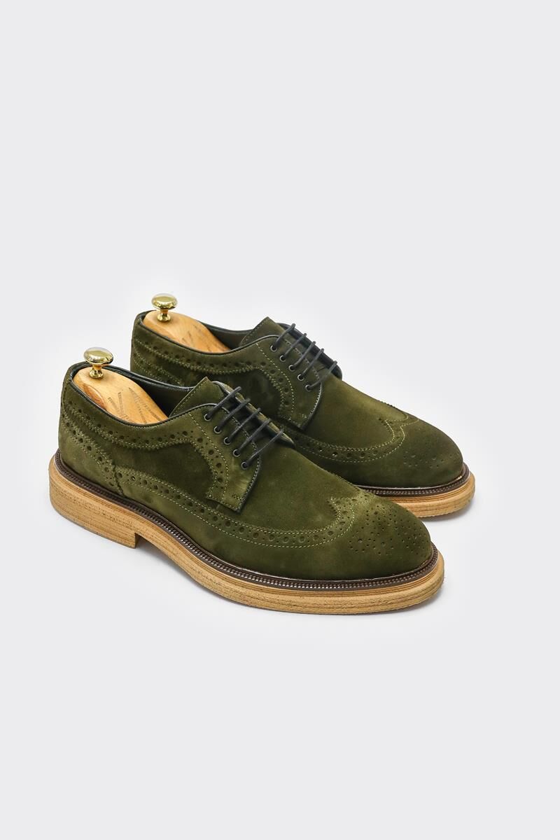 Casual Ayakkabı Haki Süet-Kahve Bambi - 43