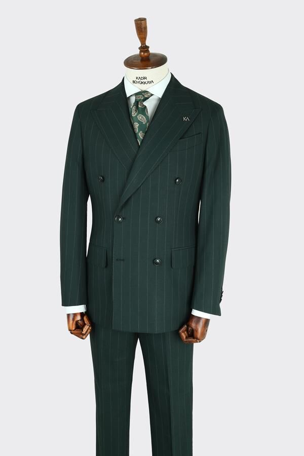 Kruvaze Takım Elbise Yeşil - 56