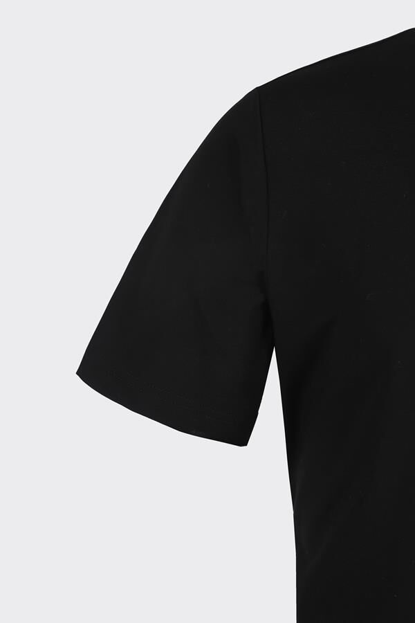 Bis.Yaka K.Kol T-Shirt Siyah - L