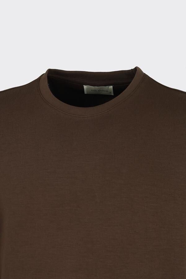 Bis.Yaka K.Kol T-Shirt Kahverengi - XL