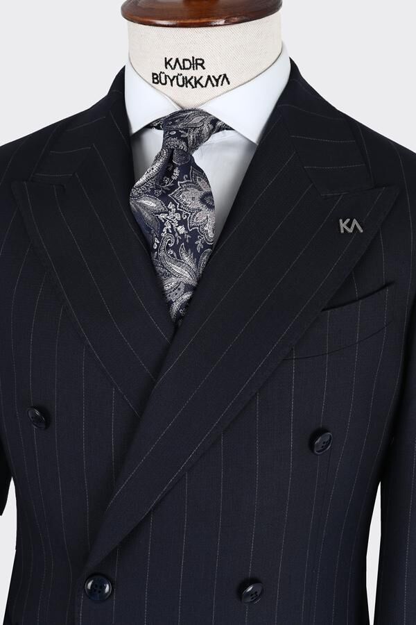 Kruvaze Takım Elbise Koyu Lacivert - 54