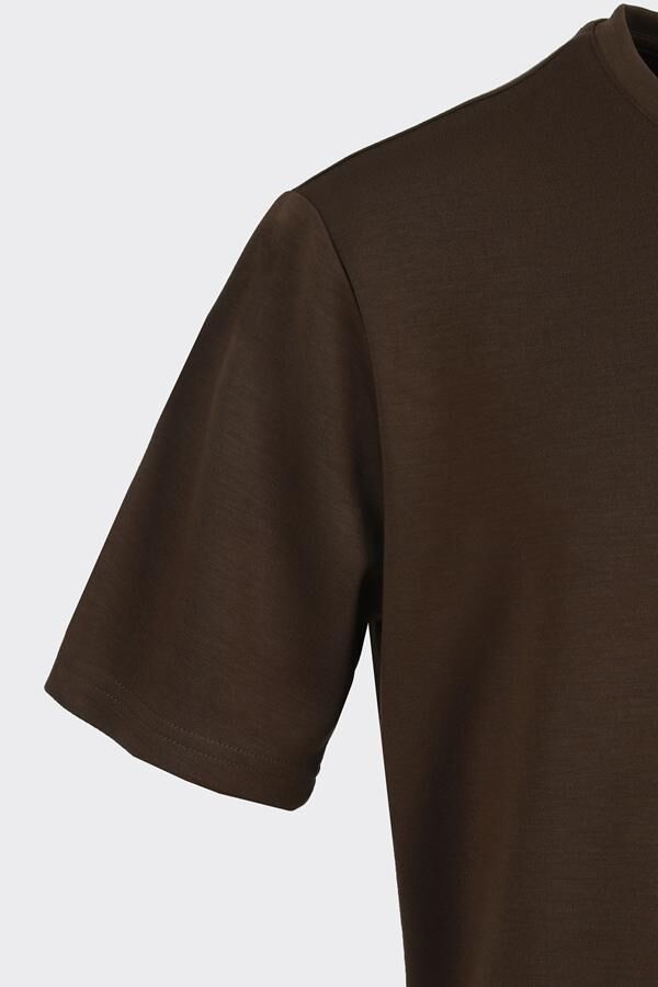 Bis.Yaka K.Kol T-Shirt Kahverengi - XXL