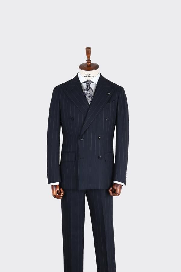 Kruvaze Takım Elbise Koyu Lacivert - 56