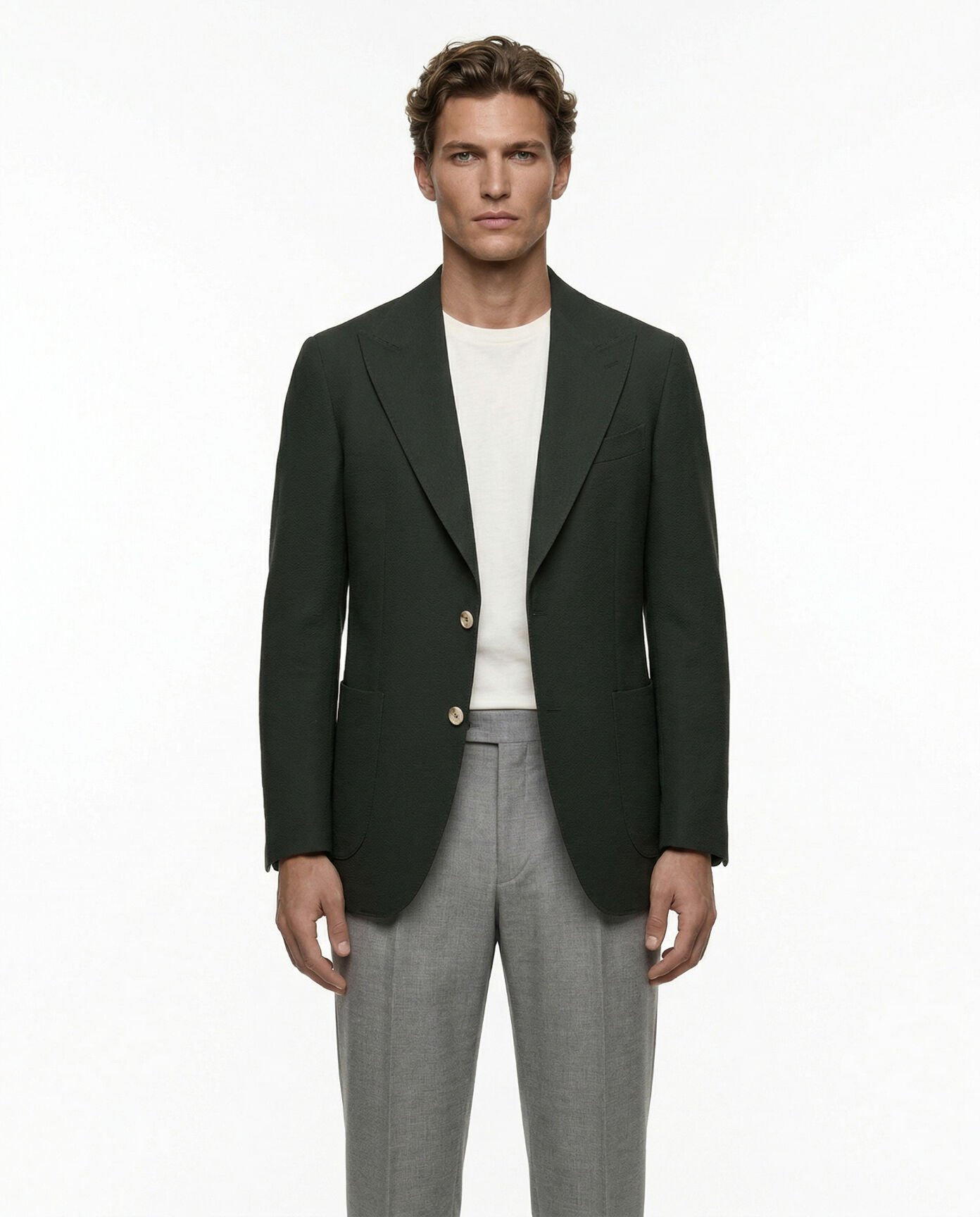 Grid Ceket Haki - 58