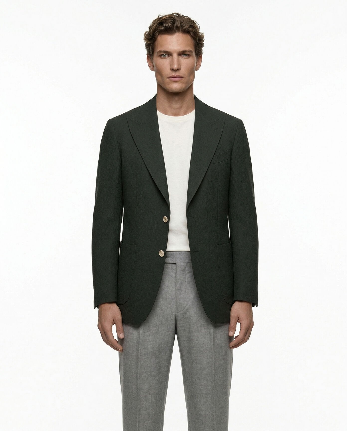 Grid Ceket Haki - 58