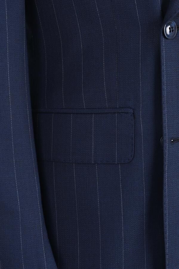 Kruvaze Takım Elbise Açık Lacivert - 52