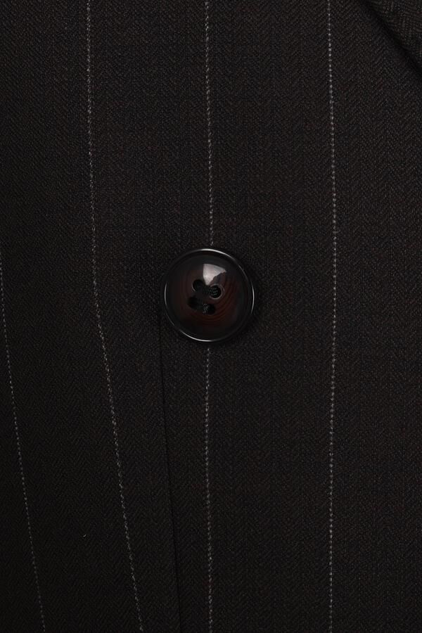 Kruvaze Takım Elbise Kahverengi - 46