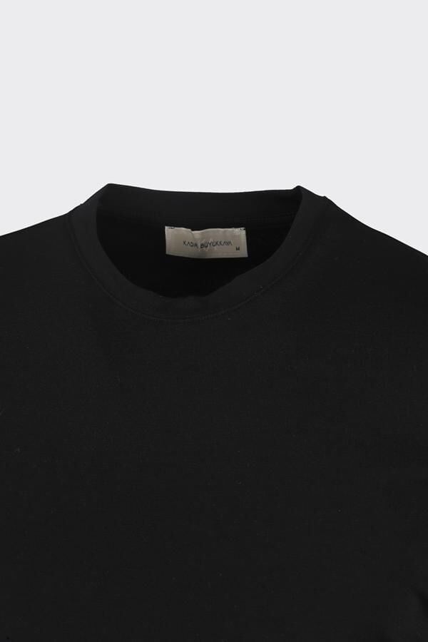 Bis.Yaka K.Kol T-Shirt Siyah - L