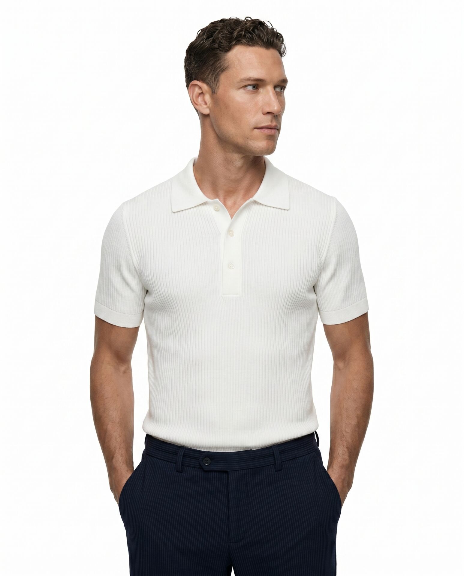 Grand Polo Triko T-Shirt Beyaz - L