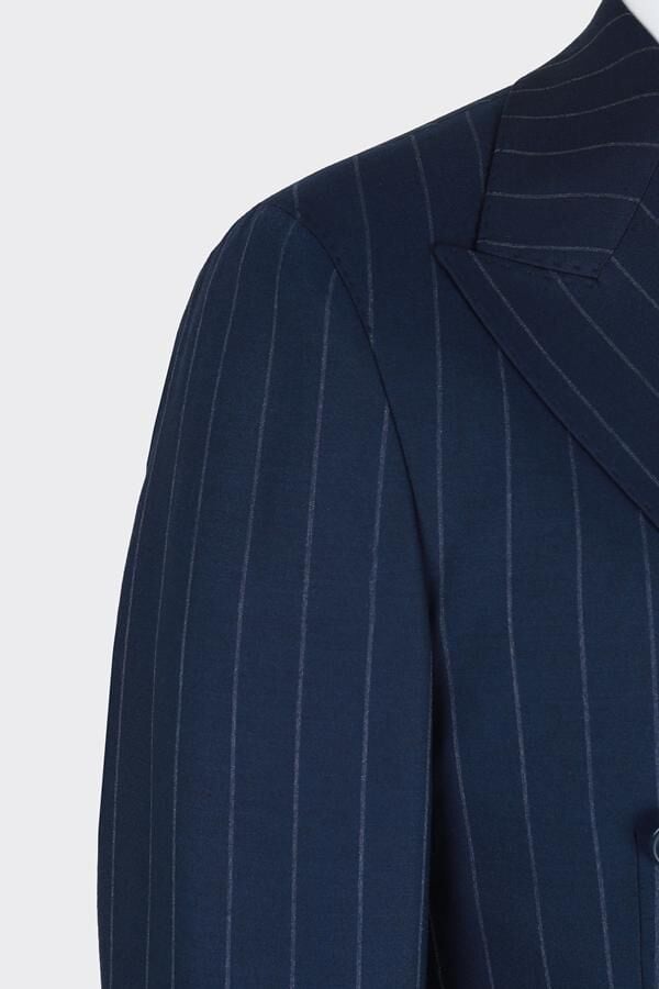 Kruvaze Takım Elbise Açık Lacivert - 56