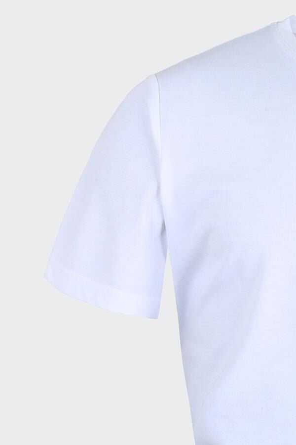 Bis.Yaka K.Kol T-Shirt Beyaz - L