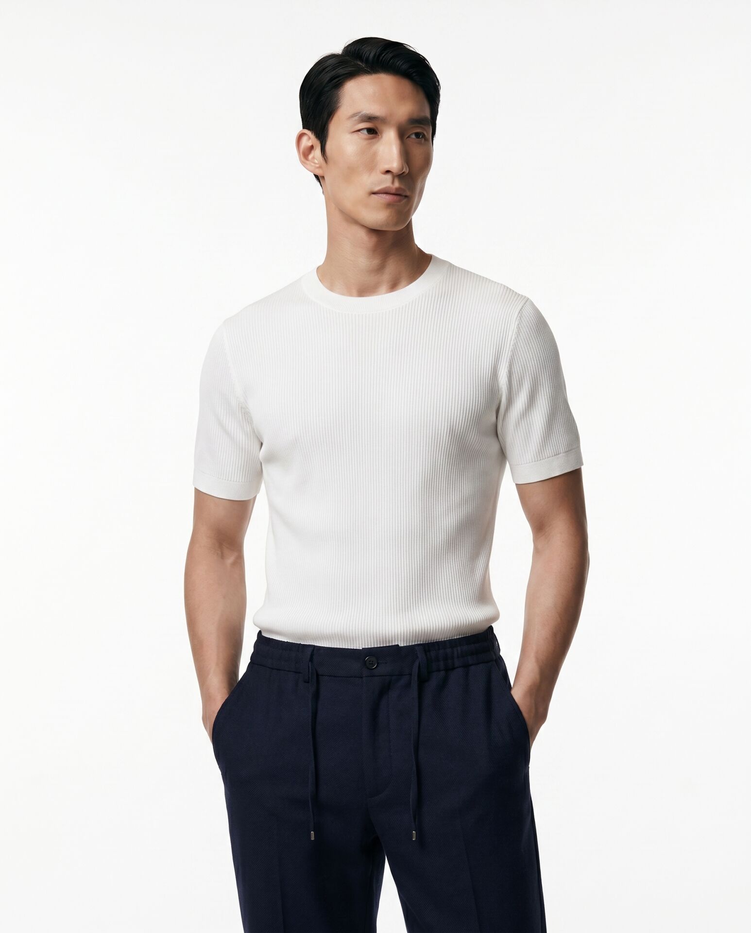 Classico Triko T-Shirt Beyaz - M