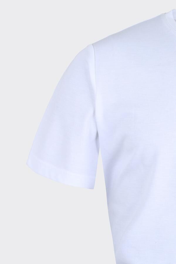 Bis.Yaka K.Kol T-Shirt Beyaz - XXL