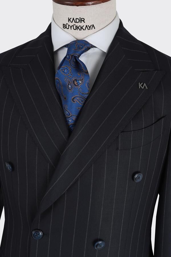 Kruvaze Takım Elbise Lacivert - 56