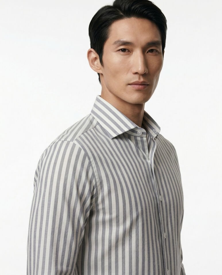 Catania İtalyan Yaka Gömlek Lacivert - 46