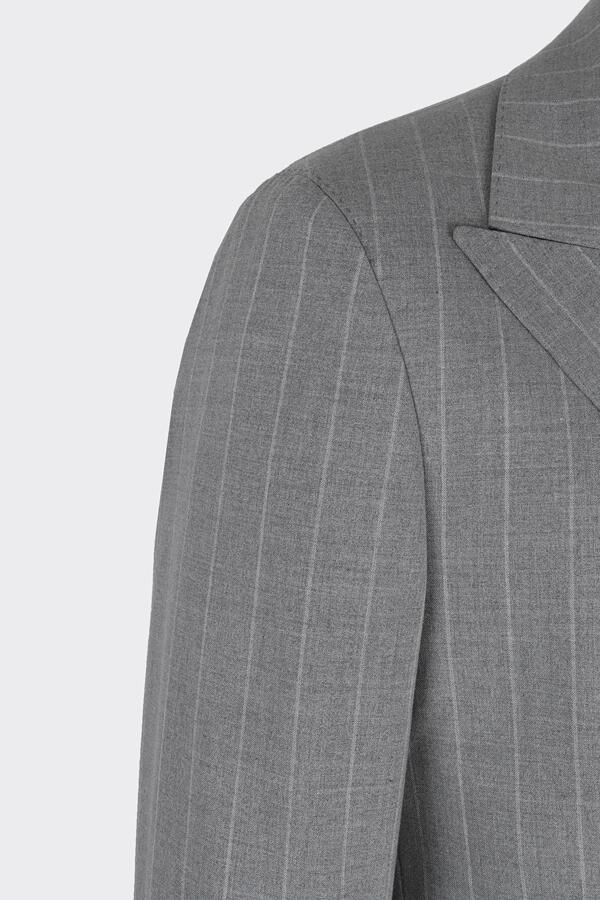 Kruvaze Takım Elbise Gri - 48