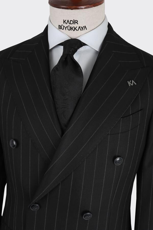 Kruvaze Takım Elbise Siyah - 46