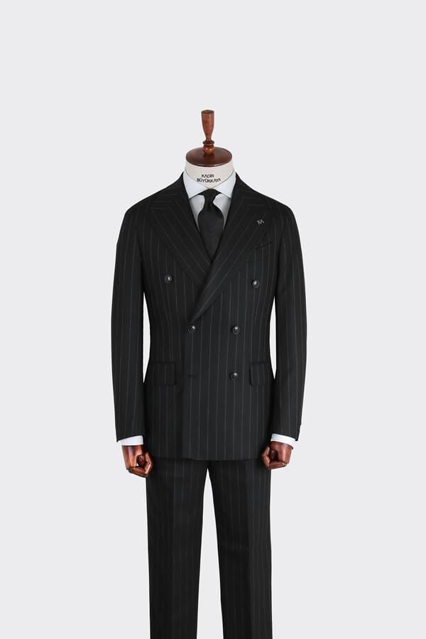 Kruvaze Takım Elbise Siyah - 48