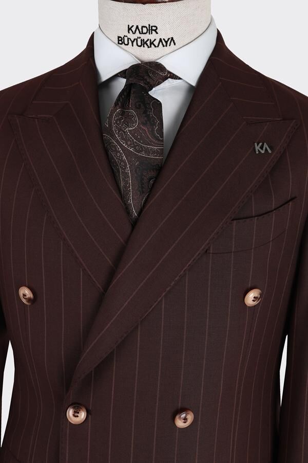 Kruvaze Takım Elbise Acı Kahve - 50