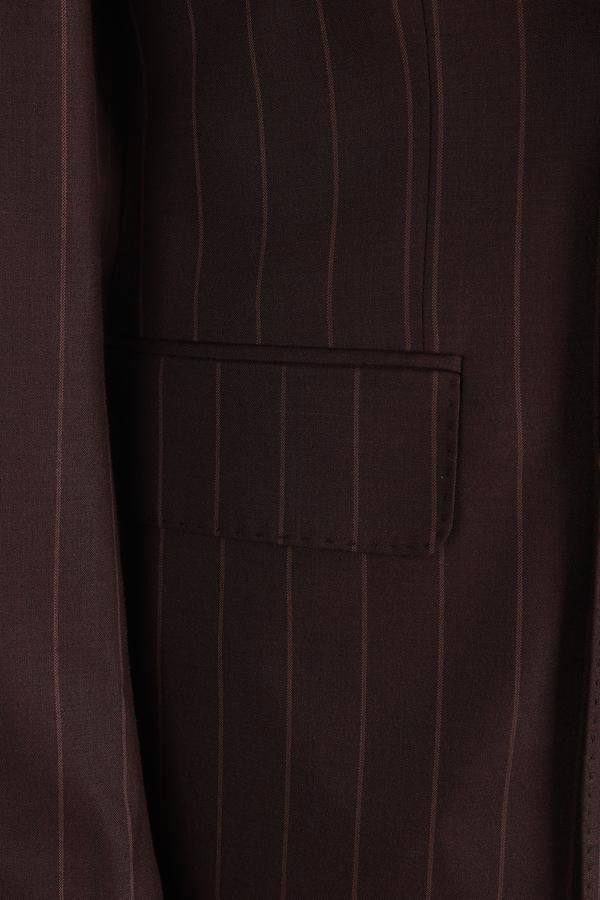 Kruvaze Takım Elbise Acı Kahve - 50