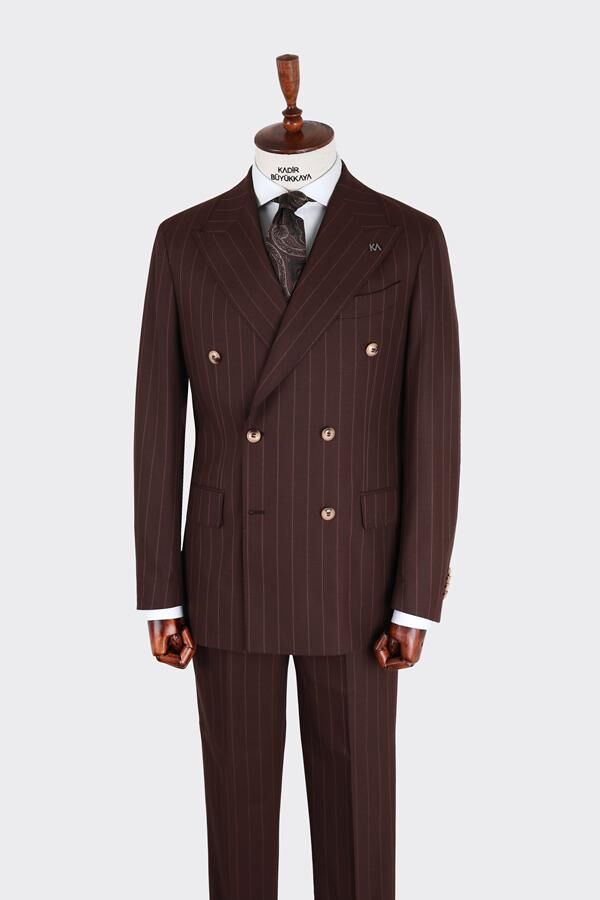 Kruvaze Takım Elbise Acı Kahve - 54