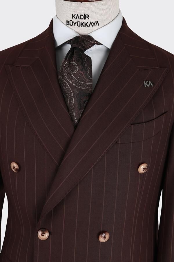 Kruvaze Takım Elbise Acı Kahve - 56