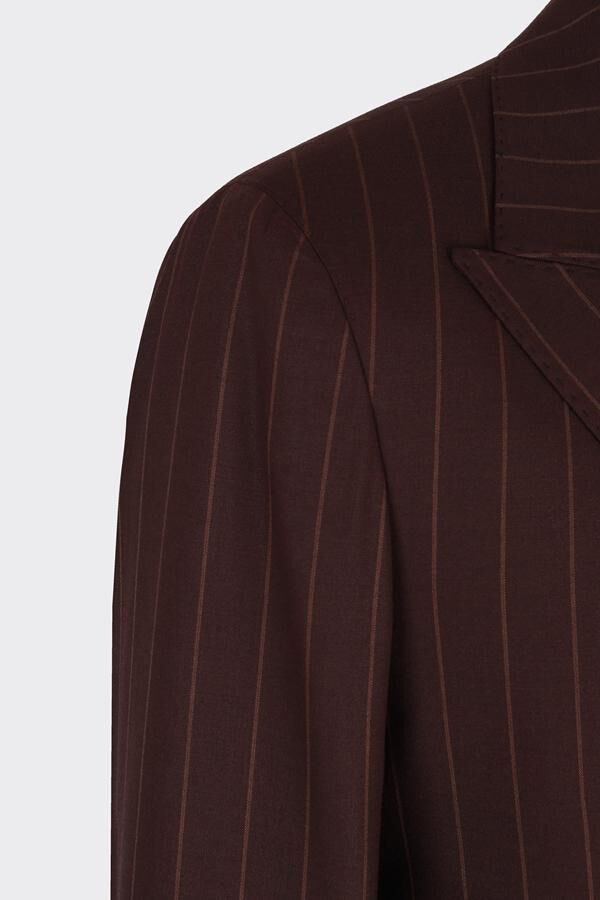 Kruvaze Takım Elbise Acı Kahve - 56