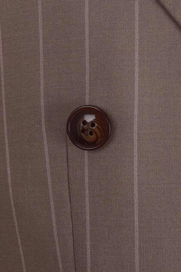 Kruvaze Takım Elbise Vizon - 46